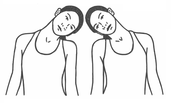 neck stretch, lateral flexion