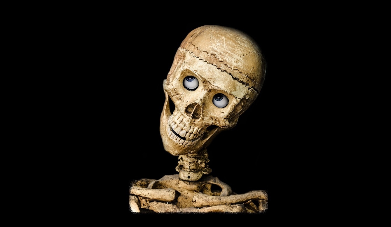 why my back hurts, skeleton funny eyes