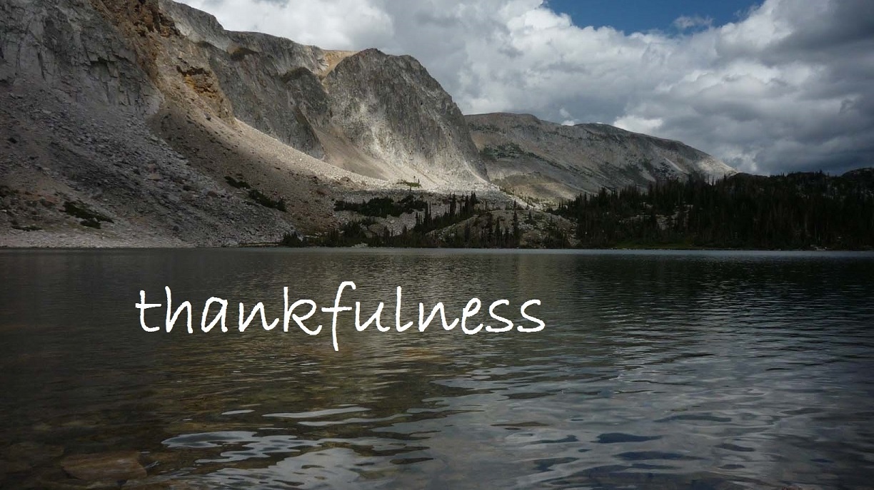 mountain and lake, thankfulness
