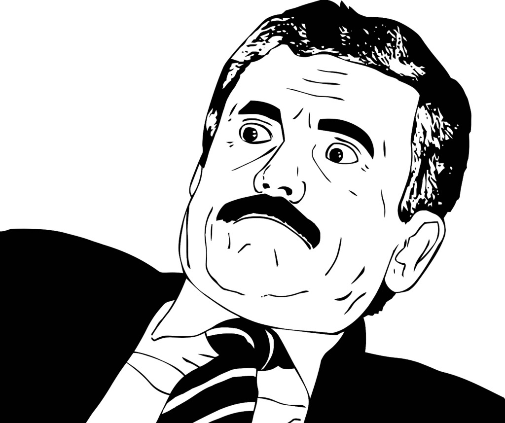 surprised guy with mustache