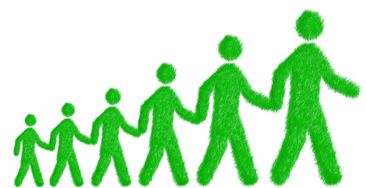 stick figures walking holding hands